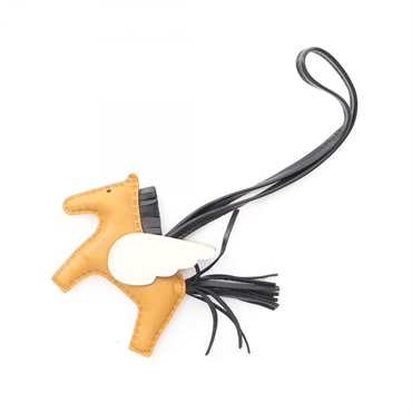 HERMES Rodeo Pegasus PM charm Agneau milo Swift leather Brown Black Used Women Z