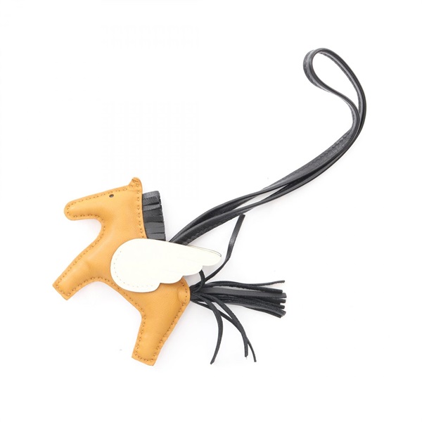 HERMES Rodeo Pegasus PM charm Agneau milo Swift leather Brown Black Used Women Z