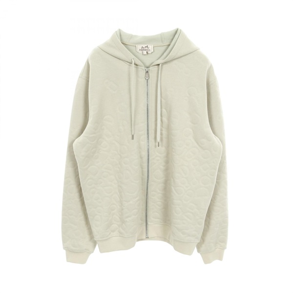 HERMES Chaine dAncre Hoodie Sweatshirt Tops cotton Nylon Green Used mens size M