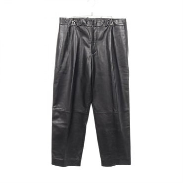 HERMES Pants leather cupra Black Used mens #42