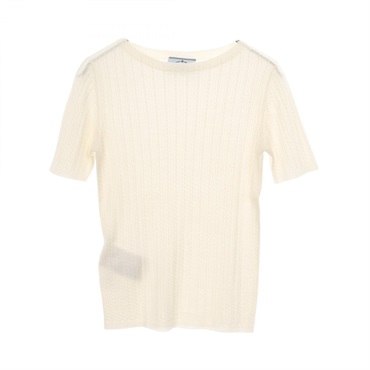 PRADA short sleeve knitwear T-shirt tops 124ADK521JVA wool White Used Women #36