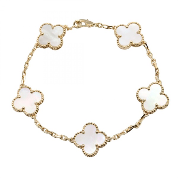 Van Cleef & Arpels Vintage Alhambra Bracelet 18KYG Gold Mother of pearl used