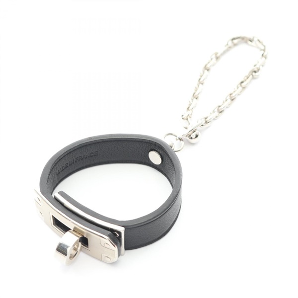 HERMES Kelly globe holder clip Swift leather Black Used Women