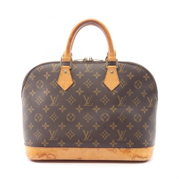 LOUIS VUITTON Alma Hand Zipped Bag M51130 Monogram Canvas leather Brown Used LV