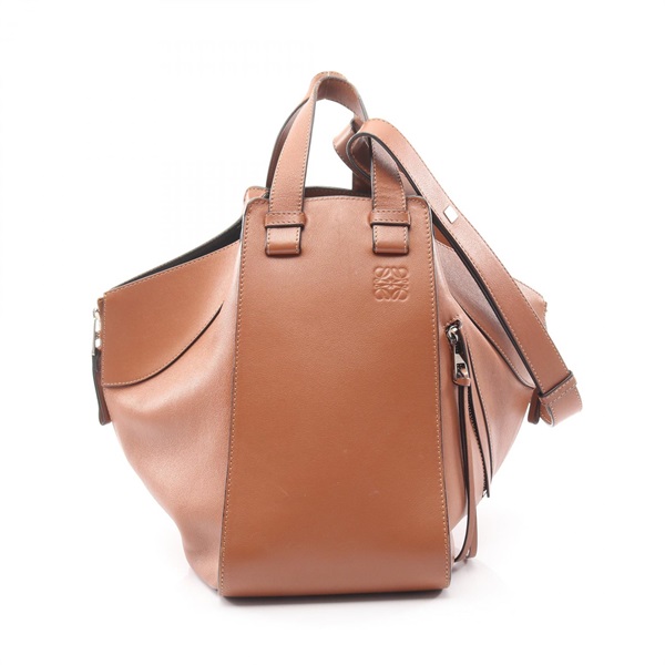 LOEWE Hammock Medium 2Way Shoulder Handbag 261806 leather Brown Used Women