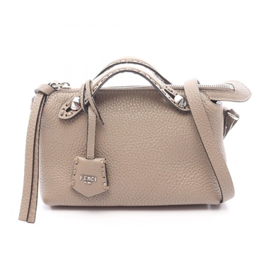 FENDI By the Way Selleria Mini crossbody shoulder Handbag 8BS098 leather Beige