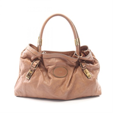 Chloe Victoria Shoulder Handbag leather Brown Used Women
