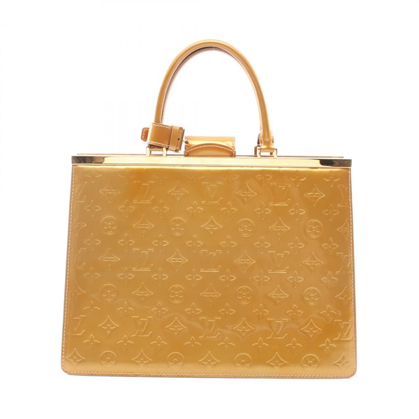 LOUIS VUITTON Deesse GM Handbag M91759 Vernis leather Beige Used Women LV