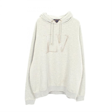 LOUIS VUITTON Rhinestone Signature Hoodie RW252WW MAQ FTSB03 cotton Used size L