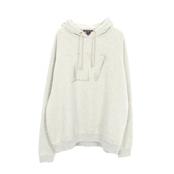 LOUIS VUITTON Rhinestone Signature Hoodie RW252WW MAQ FTSB03 cotton Used size L