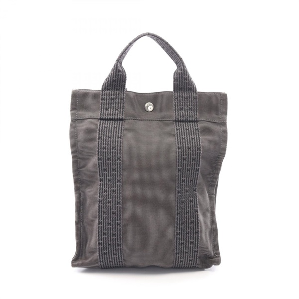 HERMES Herline Ad PM Rucksack Backpack Nylon canvas Gray Used Women SHW
