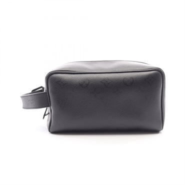LOUIS VUITTON Locker Dopp Kit business clutch bag M26810 Monogram Midnight noir