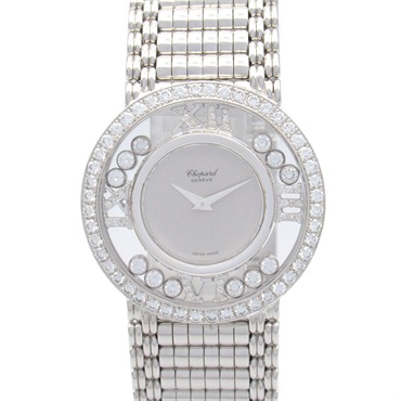 Chopard Happy diamond Wrist Watch 21-2944 Quartz 18KWG White Gold Used Women