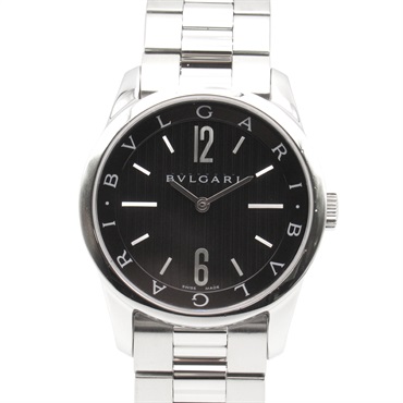 BVLGARI Solo tempo Wrist Watch ST37S Quartz Stainless Steel Used Women