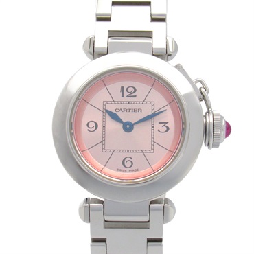 CARTIER Miss Pasha Wrist Watch W3140008 Quartz Stainless Steel Used Women