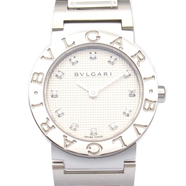 BVLGARI Bulgari 12P Diamond Wrist Watch BB26WSS/12N Quartz SS Used Women