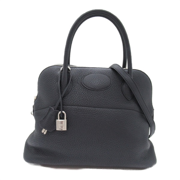 HERMES Bolide 31 Hand bag A Taurillon Clemence Calfskin Black SHW Used