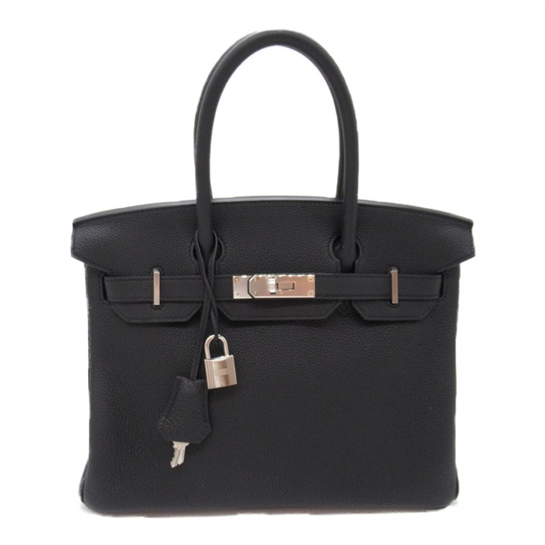 HERMES Birkin 30 Black hand bag U Togo leather Black SHW Used