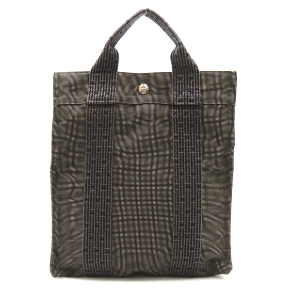 HERMES Herline a dos PM Backpack tote bag canvas Gray SHW Used