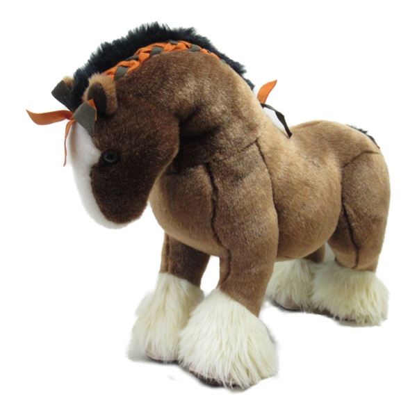 HERMES Elmy GM Plush soft Toy horse polyester acrylic Brown Used Kids