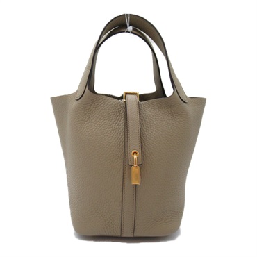 HERMES Picotin Lock PM Hand bag W Taurillon Clemence leather Beige  Marfa GHW