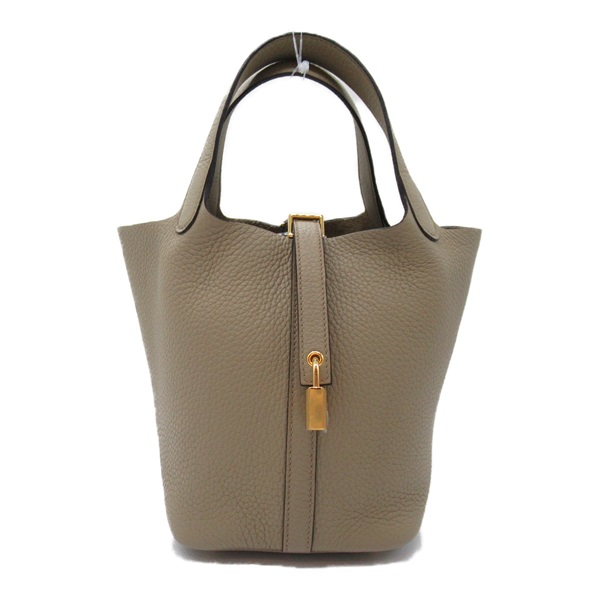 HERMES Picotin Lock PM Hand bag W Taurillon Clemence leather Beige  Marfa GHW