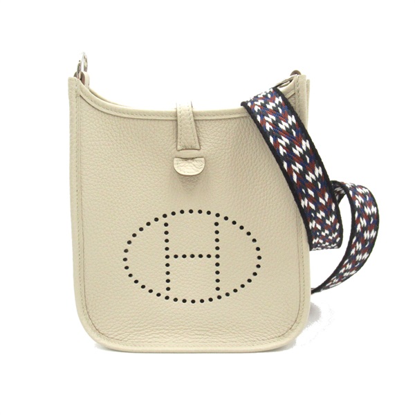 HERMES Evelyne TPM16 Shoulder Bag Clemence leather Beige Beton Used Women B SHW