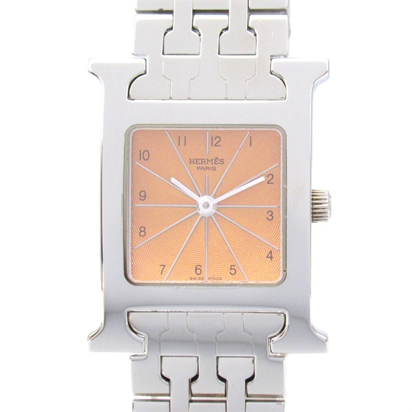 HERMES H watch Wrist Watch HH1.210 Quartz Stainless Steel Used Women