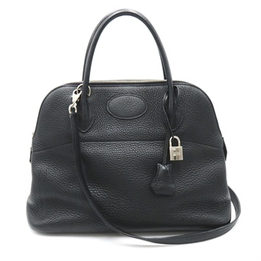HERMES Bolide 31 Handbag 2way Clemence leather Noir Black Used Women J SHW