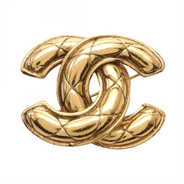 CHANEL COCO Mark Brooch pin Gold Plated used CC