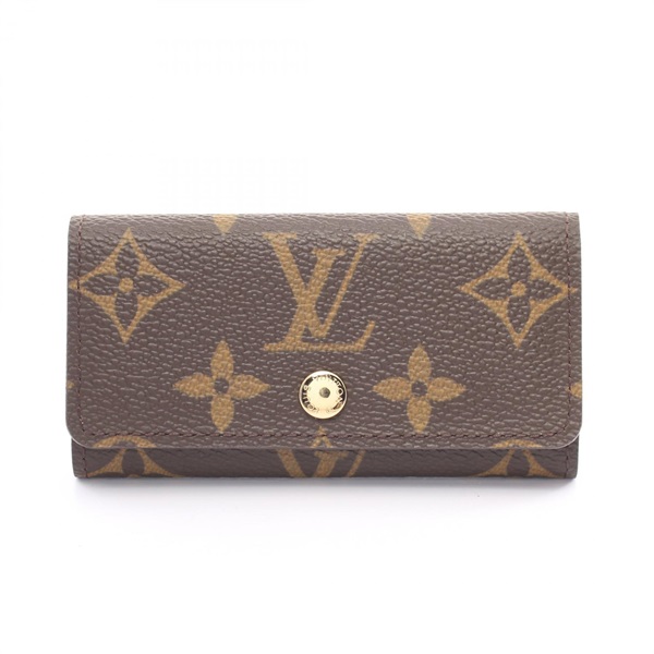 LOUIS VUITTON Multicles 4 Monogram key holder case M69517 canvas Brown Used