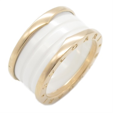 BVLGARI B-zero 1 ring 4 bands ceramic 18KPG Gold Used #58 US size 8.25 unisex