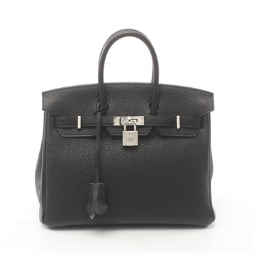 HERMES Birkin 25 Hand bag A Togo leather Black SHW Used
