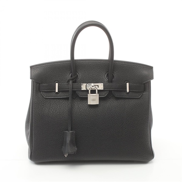 HERMES Birkin 25 Hand bag A Togo leather Black SHW Used