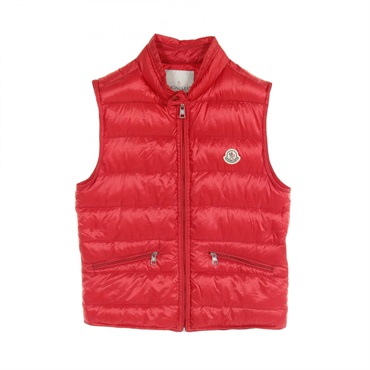 MONCLER Down Puffer vest 43319 Nylon Red Used Women #1