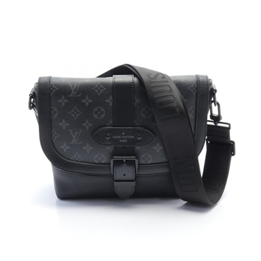 LOUIS VUITTON Saumur Messenger Shoulder Bag M45911 Monogram eclipse Black Used