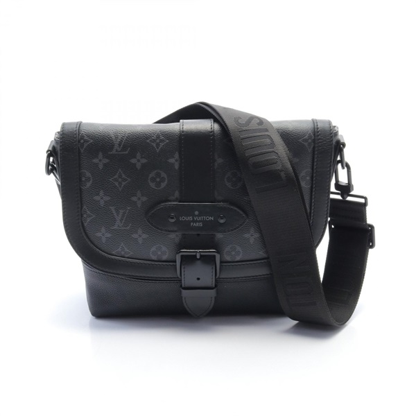 LOUIS VUITTON Saumur Messenger Shoulder Bag M45911 Monogram eclipse Black Used