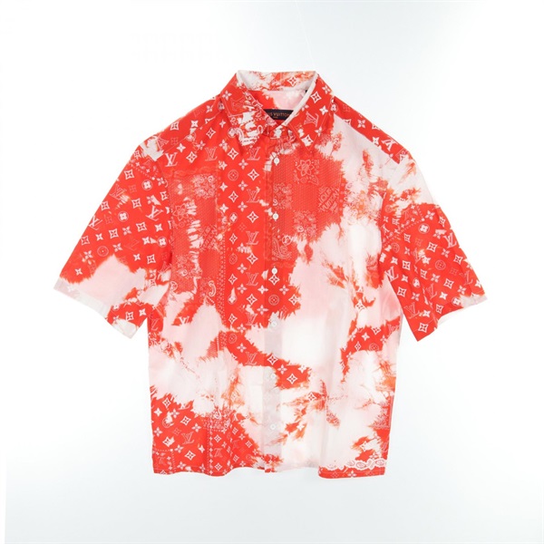 LV MONOGRAM BANDANA SHORT-SLEEVED SHIRT Louis Vuitton Blue