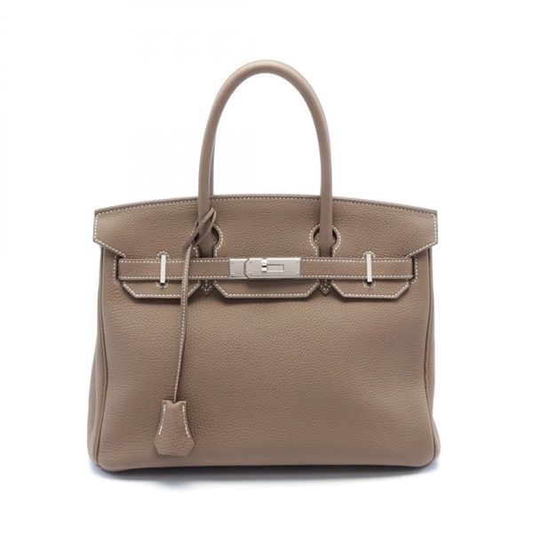 HERMES Birkin 30 Etoupe Gray Handbag Togo leather Brown Used Women