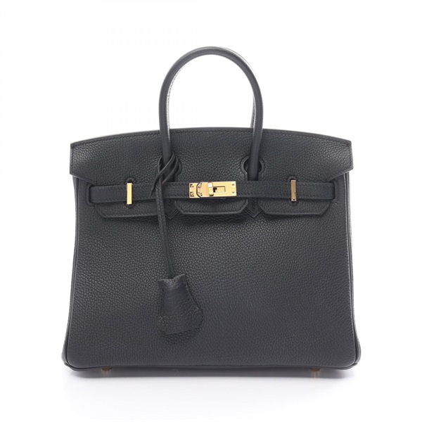 HERMES Birkin 25 Hand bag Togo leather GHW Black Used Women