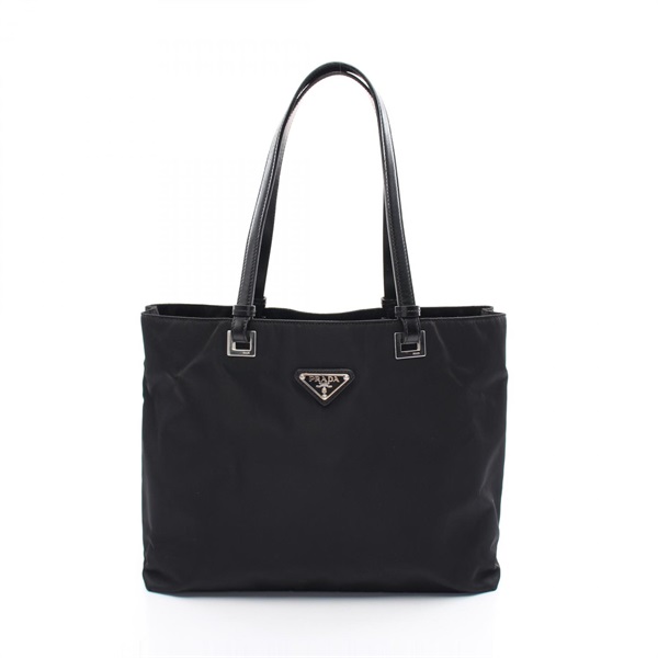 PRADA Shoulder Tote Hand Bag Nylon leather Black Used Women