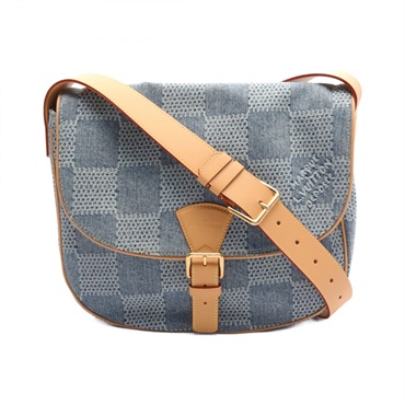 LOUIS VUITTON Montsouris Messenger MM Shoulder Bag N40743 Damier Denim leather