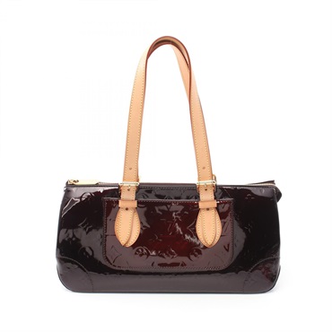 LOUIS VUITTON Bois de rose rosewood Avenue Hand bag M93510 Vernis Amarrant Used