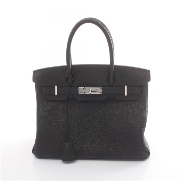 HERMES Birkin 30 Hand bag W Togo leather Black Used SHW