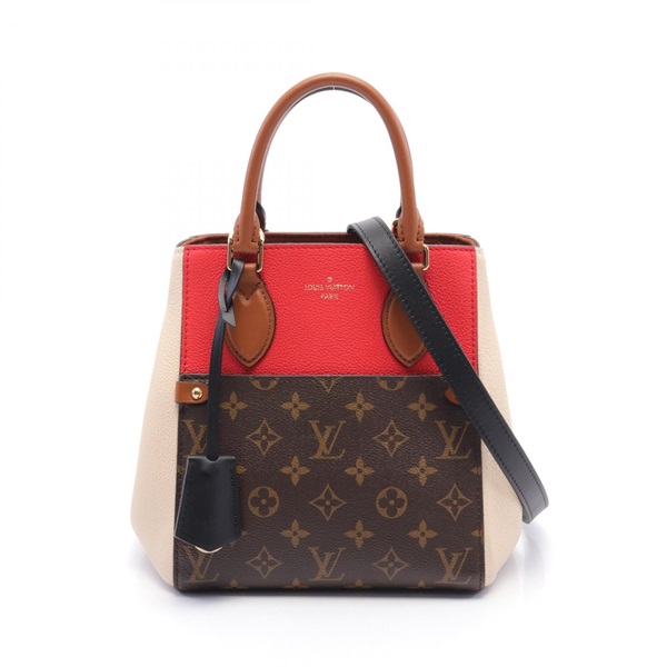 LOUIS VUITTON Fold PM Tote shoulder crossbody Bag M45389 Monogram Cerise noir