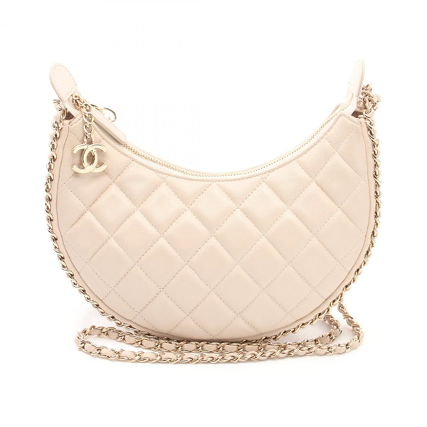 CHANEL Matelasse Small Hobo chain Shoulder crossbody Bag AS3917 Lambskin GHW