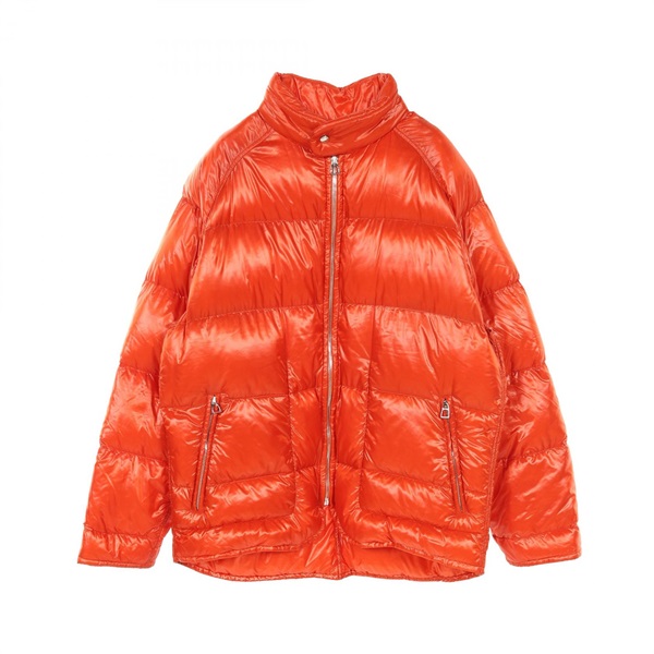 HERMES Piumino Sellier Down jacket M size polyamide Orange Orange Used