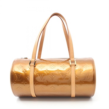 LOUIS VUITTON Bedford Hand bag M91131 Monogram Vernis Bronze leather Brown Used