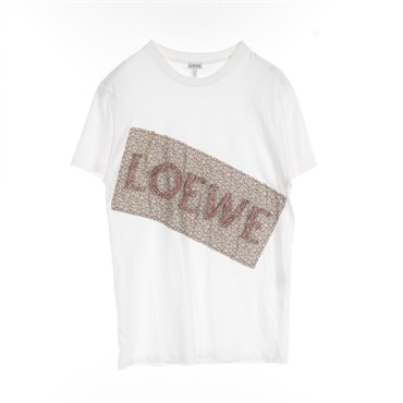 LOEWE T-shirt H6299601PC cotton White Multicolor Used mens #XS