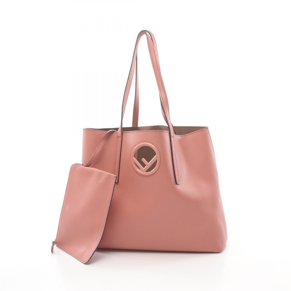 FENDI F is Shopping Tote shoulderBag 8BH348 leather Pink Used